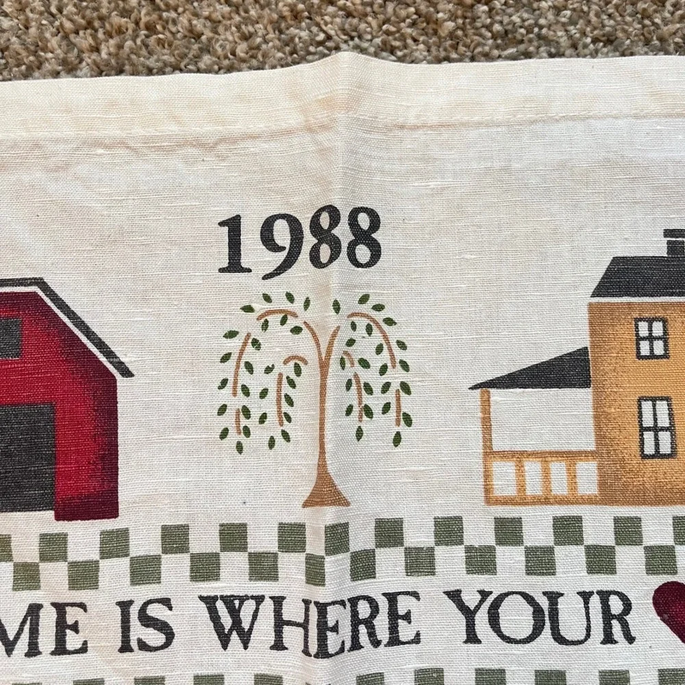 Vintage‎ country home is where your heart is sheep barn Tea Dish Towel Calendar